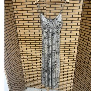 Dots Metallic Snake Print Maxi‎ Dress Size Medium